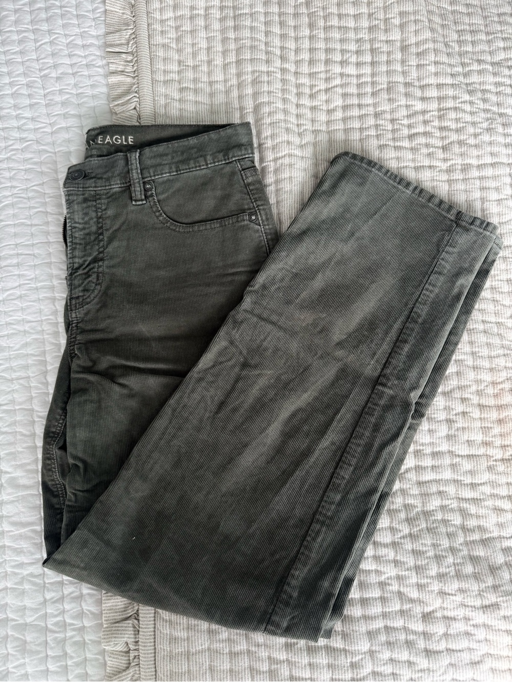 American Eagle Outfitters Green Corduroy Jeans
